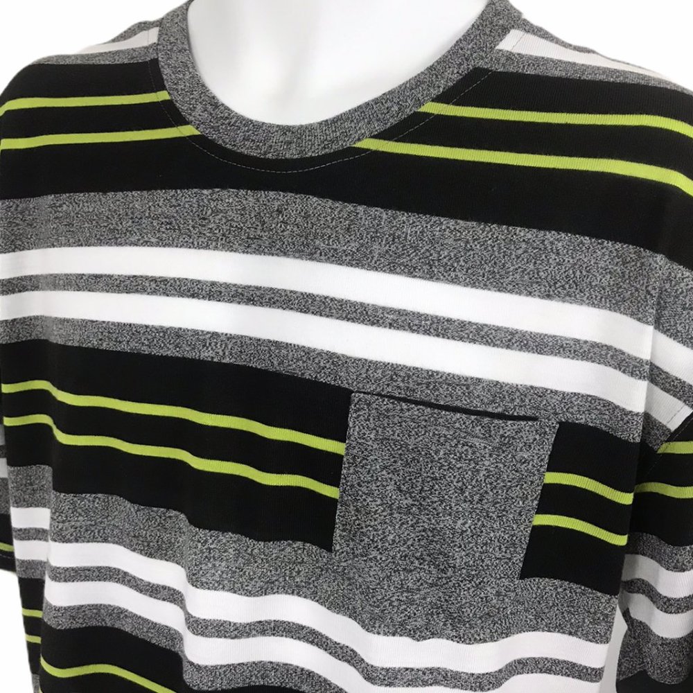 Men's Surf Ride Multicolor Striped Short Sleeve Tee Shirt  Size XL